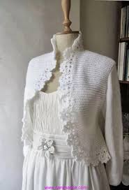Dantel Orgulu Beyaz Renkli Ceket Modeli Bolero Tig Dantel Krose