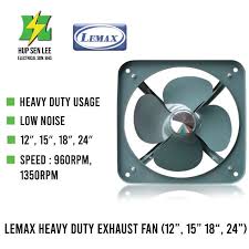 Release from natural airborne withdrawals through air exhaust fan exhaust; Lemax Industrial Exhaust Fan Heavy Duty 12 15 18 24