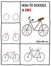How To Doodle A Bike Doodle Art For Beginners Easy Doodle Art Bike Drawing