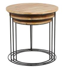 3 Tables Basses Gigogne Omango Bois Et Metal Absolument Maison Marron Bhv Marais En 2020 Table Basse Bois Metal Gigogne