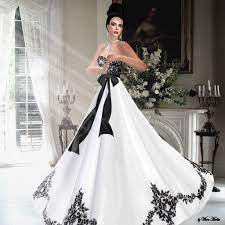 Black White Wedding Dress Black Wedding Gowns Gothic Wedding Dress Perfect Wedding Dress