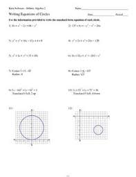 Standard form equation of a circle lesson. Standard Equation Of Circles Lesson Plans Worksheets