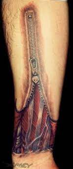 Zipper Zipper Tattoo Tattoos Biomechanical Tattoo