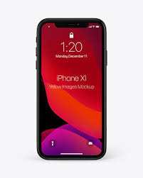 Free iphone & ipad pro standing mockup scene psd. Apple Iphone 11 Mockup In Device Mockups On Yellow Images Object Mockups
