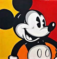 disney mickey mouse pop art portrait acrylic on by beachfrogpond 50 00 mickey mouse art disney pop art mickey mouse pop art