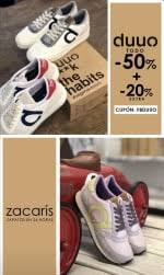 Zacaris, empresa dedicada a zapatos online 24 horas tiene la marca duuo todo 50% + 20% extra con el cupón fbduuo compra 100% segura. Cupon De Descuento De Zacaris 90 Descuento 50 20 Extra Descuento Extra En Junio 2021