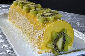 Buche Mangue Kiwi Ma Cuisine Sante Recette Recette Dessert Noel Recettes Par Occasion Dessert De Fete Leger