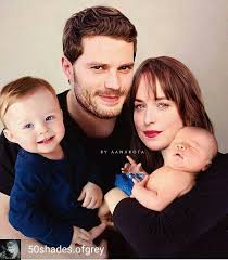 Watch deadline's video review of 'fifty shades freed,' the final film adaptation of e l james book trilogy starring jamie dornan and dakota johnson. Christian Anastasia Teddy And Baby Phoebe Greys Christian Gray Fifty Shades Shades Of Grey Movie Fifty Shades