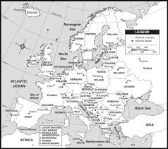 Outline Map Of Europe Countries And Capitals With Map Of Europe With Major Cities And Capitals Outline Map Of Europe Countries An Europe Map Map European Map