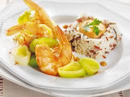 Gambas Flambees Aux Trois Riz Sauce Homardine Recette Sauce Homardine Recette Gambas Alimentation