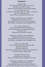 John Mayer Daughters No Song Ever Had Lyrics So True John Mayer Lyrics Love Songs Lyrics Daughter Lyrics