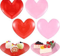 Amazon.com | Nuogo 4 Pcs 11" Valentine's Plates Heart Shaped ...