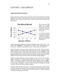 At the equilibrium price there are. Doc Chapter 5 Equilibrium Supply And Demand Together Shashank Yadav Academia Edu