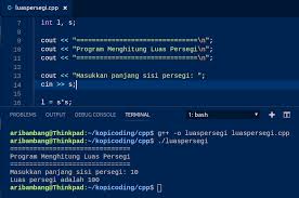 Program Menghitung Luas Persegi Di C Kopi Coding