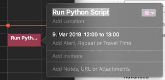 The second one is the path to your python script. How To Schedule Your Python Scripts On Mac And Windows