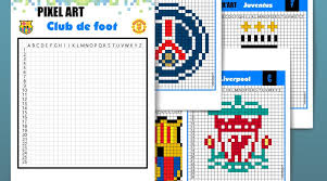 100 x 100 points en pdf. Pixel Art Football 12 Logos De Club A Telecharger Gratuitement Un Jour Un Jeu