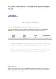 Before the nuclear age, uranium was thought to be the end of the periodic table, but in the last 70 years, scientists have left nature behind and created 26 new elements. Student Exploration Nuclear Decay Answer Key Flip Ebook Pages 1 4 Anyflip Anyflip