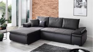 Ecksofa Celina Schwarz Grau Schlaffunktion Bettkasten Sofa Ecksofa Bettkasten