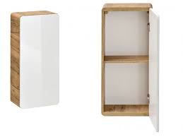 Powder room small powder room vanity bathroom wall cabinets room design modern powder rooms powder room design bathroom design mirror decor bathroom mirror. Modern White Gloss Oak Wall Hung Small Bathroom Cabinet Storage Unit Impact Furniture