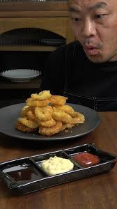 【サクサク】イカリングフライ Fried squid and onion ring #玉葱リング #カリカリ揚げ物 #簡単おつまみレシピ  #ホームメイドスナック #空耳アワー