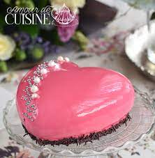 150 g de chocolat blanc (ivoire de valrhona). Entremets De Fraises Et Son Glacage Miroir Amour De Cuisine
