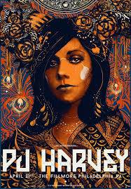 PJ Harvey concert poster by Nikita Kaun