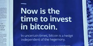 Other bitcoin advocates have suggested matching bitcoin held in portfolios with carbon credits to offset any potential esg conflicts. Buy Bitcoin Screams Galaxy S Huge Ad In The Financial Times