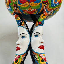 Talavera Mexicana. Baño Del Pájaro De Cerámica