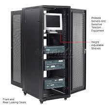 The $25 16u server rack: Global Industrial Network Server Data Rack Enclosure Cabinet With Vented Doors 37u Assembled 239116a Globalindustrial Com