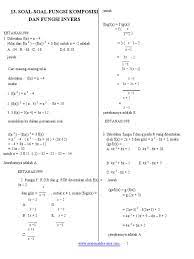 Set up the composite result function. Soal Soal Fungsi Komposisi Dan Fungsi