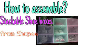 Saya pun tidak dibenarkan dekat dengan meja kerja. How To Assemble And Stack Shoe Box From Shopee Stackableshoebox Youtube
