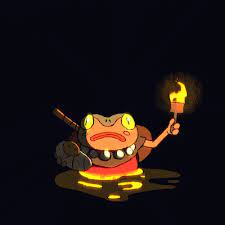 Frog Hero Dungeon Swimming Torch Danger Adventure Cartoon Gif Animation Animation Art Animation Tutorial Animation