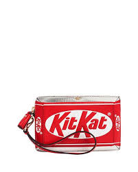 Anya Hindmarch Kit Kat Clutch Bag Silver Red Anya Hindmarch Red Handbag Genuine Leather Handbag