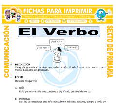 Ver más ideas sobre tercer grado, material educativo, grado. Verbos Para Sexto De Primaria Fichas Y Materiales Educativos Para Imprimir