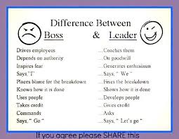 Boss Vs Leader Poem Crazy World Difference Between Boss Leader Boss And Leader Work Quotes Leadership