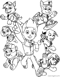 Marshall paw patrol coloring page paw patrol coloring colouring. Paw Patrol Coloring Pages Coloringall