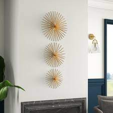 The best ways to decorate large blank walls. Mercer41 3 Piece Wall Decor Set Reviews Wayfair
