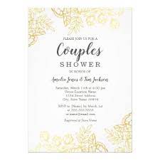 Elegant Gold Vintage Floral Couples Shower Invitation Zazzle Com Couples Shower Invitations Couple Shower Gold Wedding Invitations