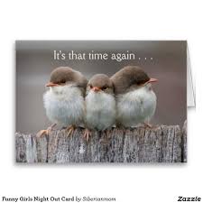 Funny Girls Night Out Card Zazzle Com In 2021 Pet Birds Cute Birds Beautiful Birds