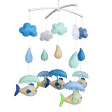 Distance height should be from 30 to 50 centimeters. East Majik Sea Fish Baby Crib Bell Handmade Musical Mobile Baby Gift