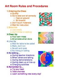 Art Room Rules And Procedures Art Classroom Management Art Room Rules Art Room