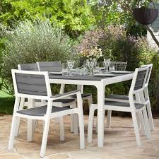 P Comfortably Seating 6 Our Modern Keter Harmony Grey 6 Seater Dining Set Is A Fantastic Must Modern Outdoor Patio Patio Dining Set Outdoor Tables And Chairs