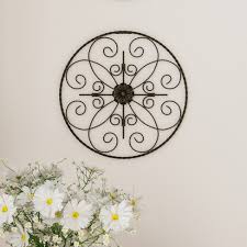 Our custom made monograms add the perfect personal touch to your home. 14 Round Medallion Metal Wall Art Almost Black Lavish Home Target