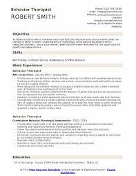 And you being a beginner should not be an exception. Behavior Therapist Resume Samples Qwikresume