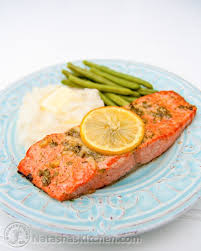 Recipe For Baked Salmon With Garlic And Dijon This Salmon Was Fancy And Delicious Yet Surprisingly Easy And Quick T Baked Salmon Baked Salmon Recipes Recipes