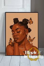 Black Girl With Butterflies Rock