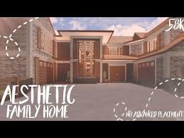 Roblox Bloxburg No Advanced Placing Aesthetic Family Home Le Yuii Youtube Unique House Design Two Story House Design Home Building Design