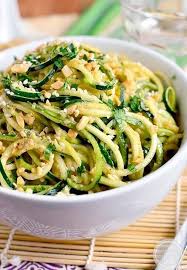 Spaghettis De Courgette Et Amandes Quels Spaghettis De Legumes Pour Changer Des Pates Elle A Table In 2020 Vegetable Spaghetti Raw Food Recipes Spaghetti Recipes