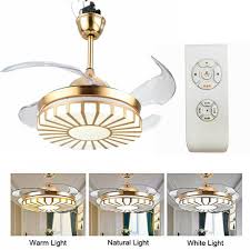 42 Retractable Chandelier Led Ceiling Fan Lamp Light Remote Control Dimmable For Sale Online