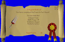 Since this is a combat skill, for every 8 prayer levels you will gain a combat level. Osrs Priest In Peril Runescape Guide Runehq